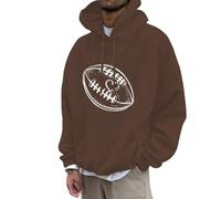 Sweet Homme à Capuche Sweat à Capuche Homme Motif Football Coupe Ample DéContracté pour Saison Automne Hiver en Polaire Chaude Et Confortable