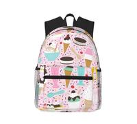Sweet Ice Cream Sac à dos de voyage élégant Sac à dos léger pour ordinateur portable avec protection contre l'eau pour le travail universitaire noir, taille unique, noir, Rozmiar uniwersalny, Noir ,