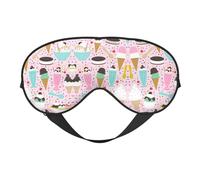 Sweet Ice Cream Sleep Eye Mas Updated Design Bloque la lumière Nuit Eye Blinder Hommes Femmes Shift Travail Voyage