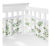 Sweet Jojo Designs + BreathableBaby Doublure de berceau en maille respirante anti-chocs pour bébé et nourrisson - Sauge, bohème, unisexe, aquarelle, botanique, forêt, jardin, nature