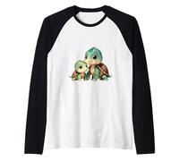 Sweet Kawaii Turtle, Lien Entre Parents et Enfants Manche Raglan