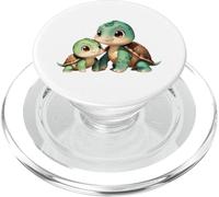 Sweet Kawaii Turtle, Lien Entre Parents et Enfants PopSockets PopGrip pour MagSafe