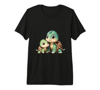 Sweet Kawaii Turtle, Lien Entre Parents et Enfants T-Shirt Haut de Gamme