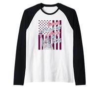 Sweet Land of Liberty Est 1776 - Patriotique 4 Juillet Manche Raglan