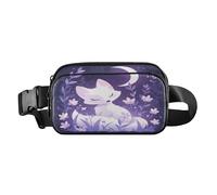Sweet Lavender Blush Fox Sac banane tendance pour homme et femme Mini sac à bandoulière accessoire de voyage avec sangle réglable pour cyclisme, randonnée, gym, Sweet Lavender Blush Fox, 1 size
