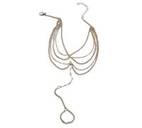 Sweet Layered Vintage Leg Anklet Women Anklet Toe Ring Set Faux Crystal Chain Tassel Multi Layers Toe Ring Set Birthday Gift Durability and professional