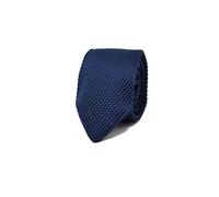 Sweet Leaf Cravate Homme en maille Tricot Bleu Marine - 100% en Soie - Classique, Elégante et Moderne - (Idéale pour un cadeau, un mariage, avec un costume, au travail…)