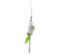 Sweet Leaf Flowers Bead Phone Charm Straps Car Key Hanging Pendentifs Fashion Bag Decoration Lanyard Purse Accessories Leaf Flowers Bead Phone Charm Straps Sweet Lanyard For Women Holder Charm For And