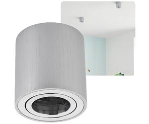 Sweet Led Cadre de montage en aluminium - Spot IP20 orientable, y compris douille GU10, 230V - Spot de montage rond - 80x84mm, argent
