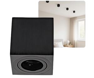 Sweet Led Cadre de montage en aluminium - Spot IP20 orientable, y compris douille GU10, 230V - Spot de montage carré - 80x80x84mm, noir