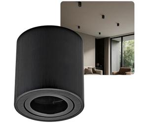 Sweet Led Cadre de montage en aluminium - Spot IP20 orientable, y compris douille GU10, 230V - Spot de montage rond - 80x84mm, noir