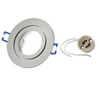 Sweet Led cadre d'encastrement y compris douille GU10 plafonnier IP44 spot d'encastrement pour la salle de bain spot d'encastrement LED rond en aluminium Ø 84mm spots Led chrome brossé