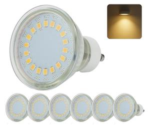 Sweet Led spot led gU10 5 w 430 lm - verre - 230 v lampes spots led blanc chaud/froid/led blanc, Blanc chaud, Lot de 6 spots LED GU10 5 w