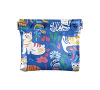 Sweet Lion Porte-monnaie en cuir pour femme Vert sauge Porte-cartes pratique pour filles et femmes, American Shorthaircats Bleu roi, 1 size, Moderne