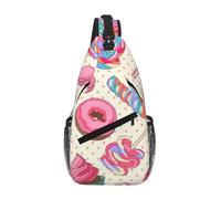 Sweet Lollipop Cupcake Sac à bandoulière Bandoulière Sac à bandoulière Sac banane pour homme et femme