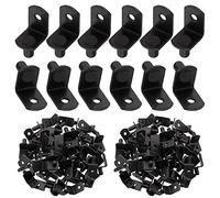 Sweet Lot de 60 broches L noires 6 mm, chevilles acier plaqué pour étagères bibliothèque armoires centres de divertissement