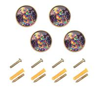 Sweet Lovebird Lot de 4 boutons muraux ronds personnalisables à suspendre pour commode 32 mm
