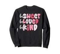 Sweet Loved Be Kind Teacher Retro Rainbow Kindness Sweatshirt