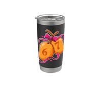 Sweet Mango 67 Chiffres Pink Bow Fruit Graphic Gobelet isotherme en acier inoxydable double paroi