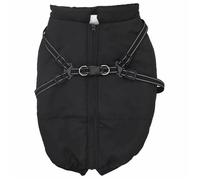 SWEET®Manteau pour chien MVS - coupe-vent - Veste pour chien avec harnais Noir 3XL Fleece et Polyester EU26_804057