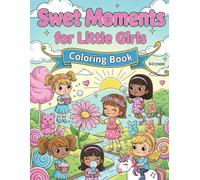 Sweet Moments for Little Girls Coloring Book (Ages 3-8): 180 Pages of Cute Outfits, Friends, and Happy Days!: Adorable and Easy Coloring Pages for ... Dress-Up, Friendship, and Fun Moments