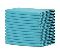 Sweet Needle - Paquet de 12 - Serviettes de Table surdimensionnées 100% Coton 45 CM x 45 CM (18 po x 18 po), Sarcelle - Tissu épais pour Une Utilisation Quotidienne avec Coins arrondis