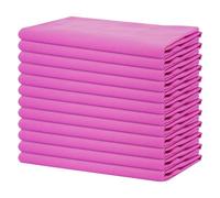 Sweet Needle - Paquet de 12 - Serviettes de Table surdimensionnées 100% Coton 45 CM x 45 CM (18 po x 18 po), Rose - Tissu épais pour Une Utilisation Quotidienne avec Coins arrondis