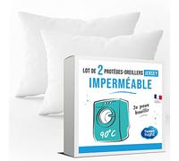 SWEET NIGHT Sweetnight - Lot de 2 Protège Oreillers 60x60 cm | Set de 2 | Imperméable et Micro Respirant | Souple et Silencieux | Lavable à 90°C | Zip de Fermeture