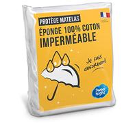 SWEET NIGHT - Protège Matelas 90x200 cm | Bouclette en Coton | Alèse Imperméable et Absorbante | Respirant et Silencieux