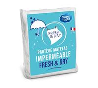 SWEET NIGHT - Protège Matelas Fresh and Dry 90x190 cm | Alèse Imperméable et Micro Respirante | Souple et Silencieux | Lavable à 90°C