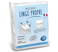 SWEET NIGHT - Protège Matelas Linge Propre 180x200 cm | Molleton 100% Coton | Doux et Confortable | Absorbant et Silencieux