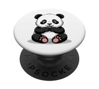 Sweet Panda, Ours de Dessin animé Kawaii, Style Amoureux des Animaux PopSockets PopGrip Adhésif
