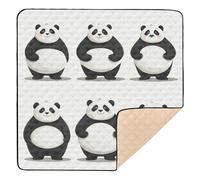 Sweet Panda Tapis de jeu pour bébé en mousse souple pour intérieur et extérieur, confortable, pliable, pour bébé, tout-petit, 127 x 127 cm