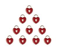 Sweet & Petite Charms -Heart Locket Red, 11x13mm 10/Pkg