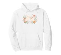 Sweet Pinky Promise Hands Couronne Florale Sweat à Capuche