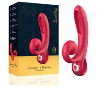 Sweet Play - Vibrateur rabbit avec stimulateur clitoris - silicone rouge
