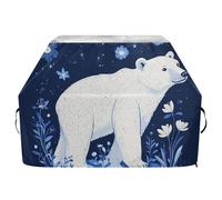 Sweet Polar Bear Housse de barbecue à gaz imperméable et résistante avec cordon de serrage réglable pour protéger de la poussière et du vent Bleu roi 165 cm
