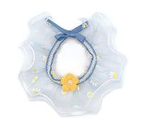 Sweet Print Collier en dentelle réglable pour chat avec petite fleur Collier pour chiot Accessoires pour chat Fournitures pour animaux