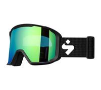 Masque Sweet Protection Durden RIG Reflect RIG noir avec des verres bleu-vert.