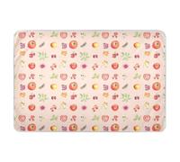 Sweet Redcassis Fruit Peach Tapis de couche réutilisable extra large résistant à l'eau Tapis d'apprentissage de la propreté Matelas de voyage doux pour la peau pour tout-petits enfants, 132,1 cm (L) x