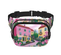 Sweet Romance Sac banane carré double couche avec sangle réglable pour activités de plein air, noir, taille unique, Noir , Taille unique