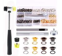 Sweet S1448 Lot de 246 œillets 6 mm 4 couleurs outil installation maillet doux œillets métalliques chaussures cuir tissu ceinture vêtements