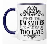 Sweet & Salty Tasse DND - Tasse à café « When the DM Smiles », cadeau Donjons et Dragons Donjon Master Cadeaux D et D pour les amateurs de DND, accessoires D&D, cadeaux Dnd pour DM lui et elle, 325