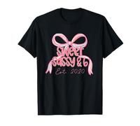 Sweet Sassy & Six 6 Coquette Bow Girls 6ème Anniversaire Est 2020 T-Shirt