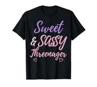 Sweet Sassy Threenager 3rd Birthday Vibes for Girls T-Shirt