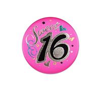 Sweet Sixteen Satin Button 2" Party Accessory