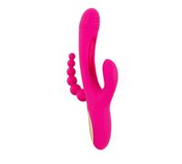 Sweet Smile Triple Vibe With Flicking Tongue Vibrateur Pink 24,4 cm