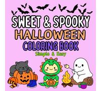 Sweet & Spooky Halloween Coloring Book: For Adults and Teens Featuring Simple and Easy Designs