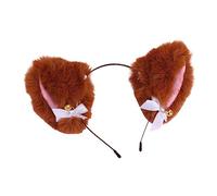 Sweet Students Serre-tête unisexe pour prendre des photos avec nœud et clochette Motif oreilles de chat Coloré