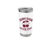 Sweet Summer nature fruit Cherry Season Never Ends Gobelet isotherme en acier inoxydable double paroi